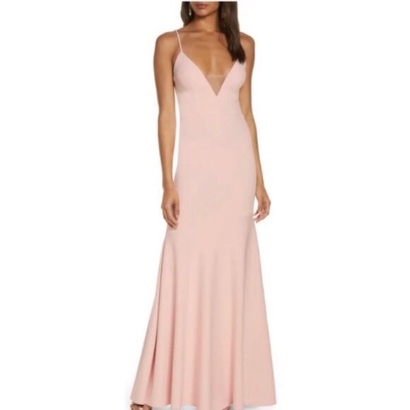 Katie May Smooth Operator V-Neck Trumpet Gown - Picture 1 of 12